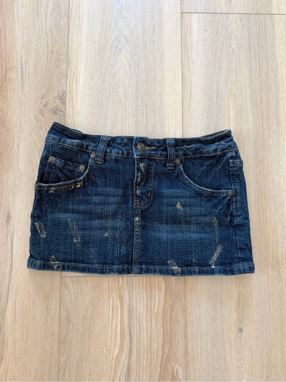 Y2K Dark Denim Mini Skirt